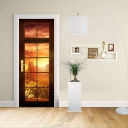 Sticker Design - door- WINDOW AT the SUNSET - Decoration adhesive for doors home furniture -