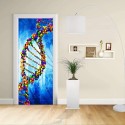 Adesivo Design porta - DNA - Decorazione adesiva per porte arredo casa -