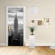Adesivo Design porta - New York 1 - Manhattan Empire State Building - Decorazione adesiva per porte arredo casa -