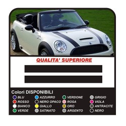 Adesivi per mini cooper Strisce Adesive mini cooper Bonnet Stripes - fasce adesive cofano