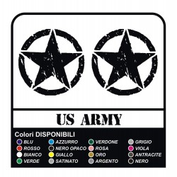 2 Calcomanías de Estrellas Militar de 20x20 cm EJÉRCITO de los estados unidos Jeep renegade Suzuki jeep land rover 4X4 -