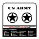 2 Stickers - Star Military US ARMY cm 40X40 US ARMY Jeep renegade Suzuki jeep land rover 4X4 - superior Quality