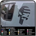 stickers Skull with the American Flag for the rear jeep renegade stickers Jeep Renegade Flag Military Punisher