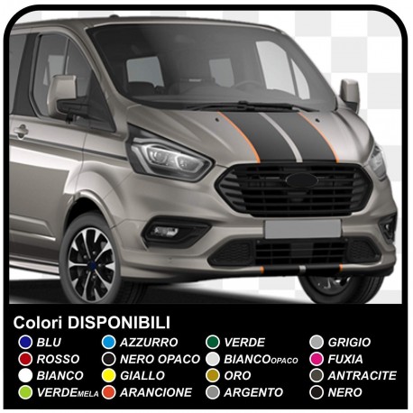 M-SPORT Adesivi bicolore Laterali e cofano Van grafiche furgone adesivi decalcomanie strisce custom turneo
