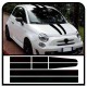 Tiras adhesivas capó, el techo y la tapa del maletero assetto corse para el fiat 500 pegatinas decal abarth