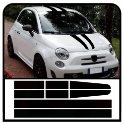 Bandes adhésives capot, le toit et le couvercle de coffre assetto corse pour fiat 500 autocollants decal abarth