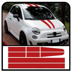 Klebstoffe, bänder, motorhaube, dach und kofferraumdeckel assetto corse fiat 500 sticker aufkleber abarth