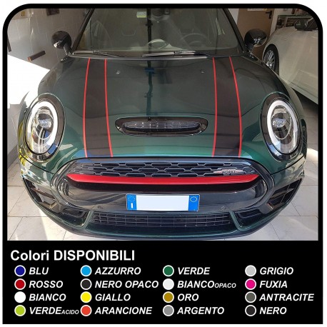 Stickers HOOD two-tone MINI COOPER S bands HOOD BACK VIPER adhesive strips mini cooper