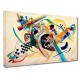 The framework Kandinsky - Composition-on-White - WASSILY KANDINSKY White composition-Painting print on canvas with or without