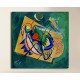 The framework Kandinsky - Red Oval - WASSILY KANDINSKY Red Oval Painting print on canvas with or without frame