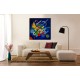 Le cadre Kandinsky - Peinture-Bleu - WASSILY KANDINSKY-Bleu Peinture d'impression d'Image sur la toile, avec ou sans cadre