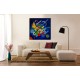 The framework Kandinsky - Painting-Blue - WASSILY KANDINSKY-Blue Painting Picture print on canvas with or without frame