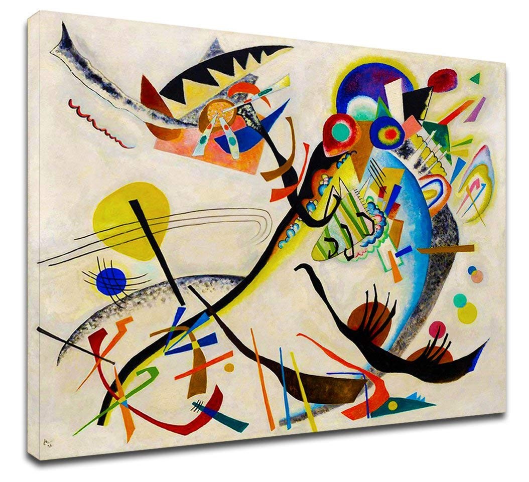 Framework on Tel Canvas Print Picture on Canvas Colorful abstraction NR 1890 