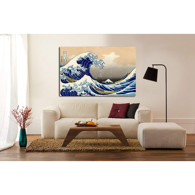 Quadro - La grande Onda di Kanagawa - HOKUSAI The Great Wave of Kanagawa  Quadro stampa su tela canvas con o senza telaio