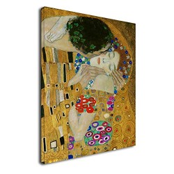 El marco de Klimt - El Beso 2 - KLIMT "El Beso" (los Amantes) Pintar imprimir en lienzo, con o sin marco