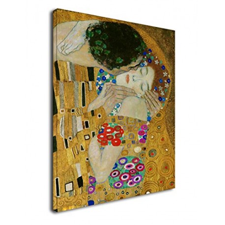 Quadro Klimt - Il Bacio 2 - KLIMT The Kiss (Lovers) Quadro stampa su tela canvas con o senza telaio