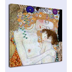El marco de Klimt - Madre y el Niño, de KLIMT, la Madre y el Niño de la Pintura impresión en lienzo con o sin marco