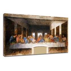 The framework Leonardo Da Vinci - The last Supper - Leonardo - Painting print on canvas with or without frame