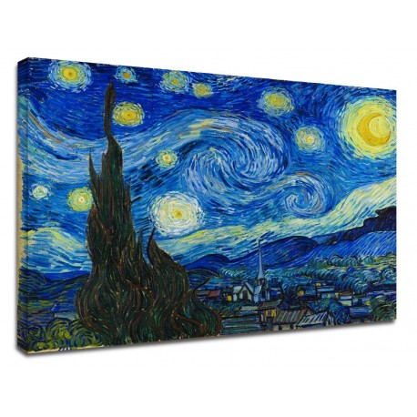 Painting Van Gogh - Starry Night - Painting print on canvas with or without frame