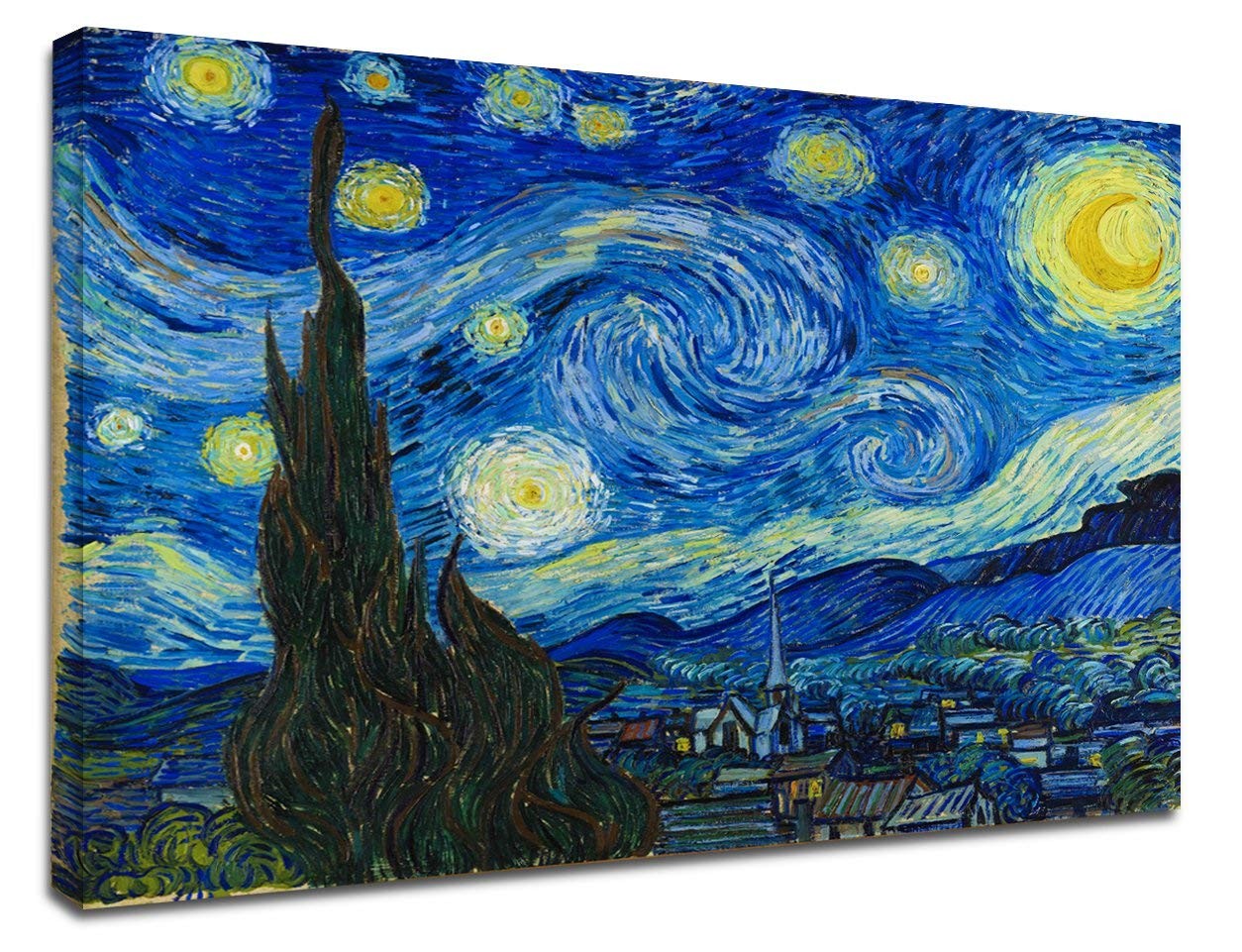 Canvashop quadri moderni soggiorno Van Gogh La Notte Stellata cm 120x70 Quadro stampa su tela canvas 
