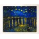 La peinture de Van Gogh - Nuit Étoilée sur le Rhône - Van Gogh Nuit Étoilée sur le Rhône, la Peinture d'impression sur toile