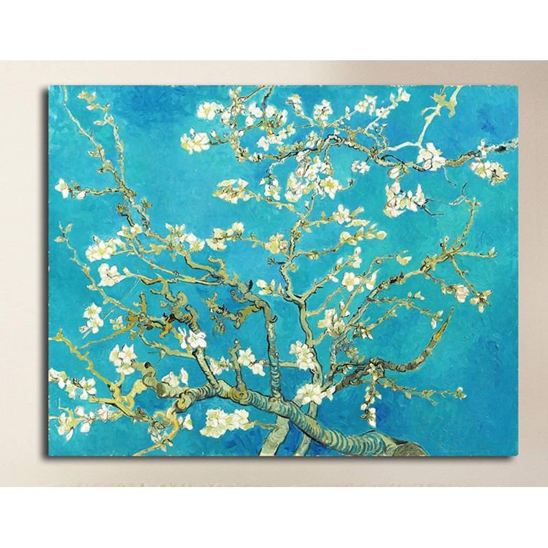 Quadro Van Gogh - Ramo di Mandorlo Fiorito - Quadro stampa su tela canvas  con o senza telaio