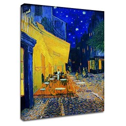 Painting Van Gogh - cafe Terrace in the Evening Painting print on canvas with or without frame