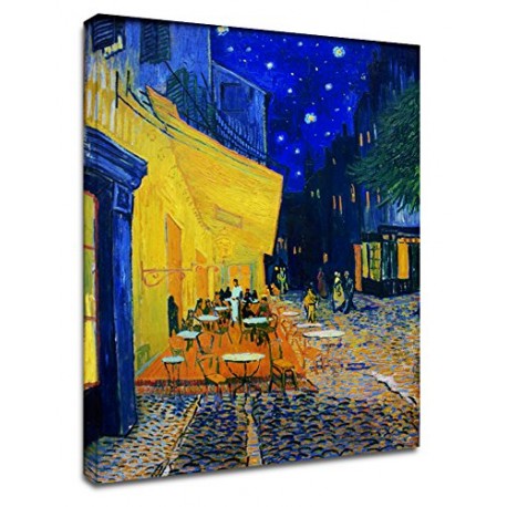 La pintura de Van Gogh - Terraza del café en la Tarde de Pintar imprimir en lienzo, con o sin marco