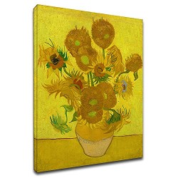 Painting Van Gogh - Sunflowers - Painting-print on canvas with or without frame