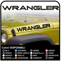stickers written WRANGLER for hood for wrangler jeep wrangler