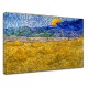 La peinture de Van Gogh - Paysage avec des poulies et de la hausse de la lune - Photo impression sur toile avec ou sans cadre