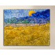 La peinture de Van Gogh - Paysage avec des poulies et de la hausse de la lune - Photo impression sur toile avec ou sans cadre