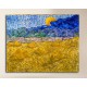 La pintura de Van Gogh - Paisaje con poleas y luna creciente - de la Imagen de impresión en lona, con o sin marco