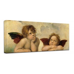 Painting Raphael Angels Sistine Madonna Cherubini - Picture print on canvas with or without frame