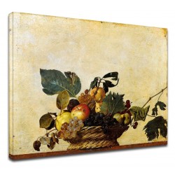 Picture Caravaggio - Basket of Fruit - still life - Painting print on canvas with or without frame