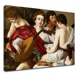 Painting by Caravaggio - The Musicians - the Concert of Michelangelo Merisi - Picture print on canvas with or without frame