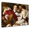 Painting by Caravaggio - The Musicians - the Concert of Michelangelo Merisi - Picture print on canvas with or without frame