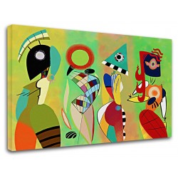 The framework Kandinsky - Las Musas - WASSILY KANDINSKY - Painting-print on canvas with or without frame