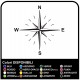 Aufkleber windrose Kompass Klebeplatte für SUV, 4X4, wohnmobil, wohnwagen und geländewagen Kotflügel Motorhaube Türen stickers