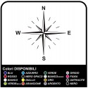 Adhesivos-el viento de la Rosa de la Brújula de la etiqueta Engomada para el SUV 4X4, autocaravana, caravana y off-road Lados,