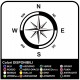 Aufkleber windrose Kompass Klebeplatte für suvs, wohnmobile und wohnwagen sticker decals