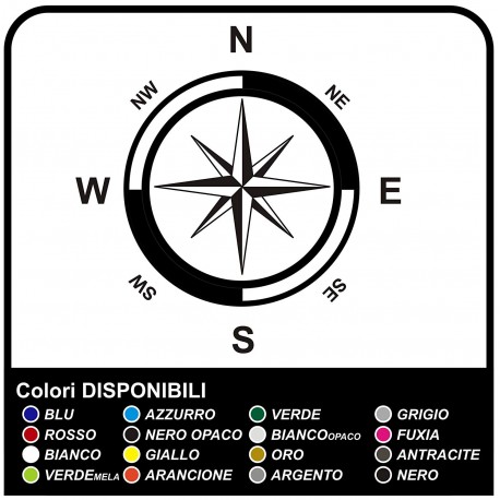 Adhesives-wind Rose Compass Sticker for suv rv and caravan stickers decals