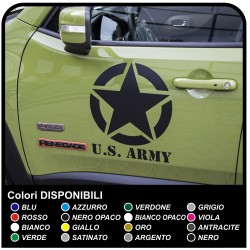 Adhesivos para la puerta del jeep renegade estrella militar efecto consumido para el Jeep renegade