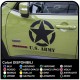KIT COMPLET avec des décalques star militaire renegade écrite de l'ARMÉE américaine pour Jeep Wrangler JK 3 autocollants