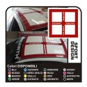 Adesivi per FIAT 500 ABARTH o per GRANDE punto ed esseesse ABARTH fasce tettino sticker decal con TESTO DA TE PREFERITO