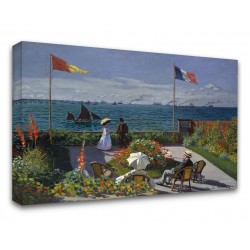 Quadro Claude Monet - Terrasse à Sainte-Adresse - Terrazza di Monet - Stampa su Tela Canvas con o Senza Telaio