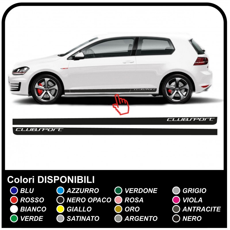 VW GOLF V-VII-GTI-Performance-seitenstreifen Aufkleber Set 3 & 5 türer, für  golf 5