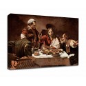 Painting by Caravaggio - the Supper at Emmaus - Picture print on canvas with or without frame