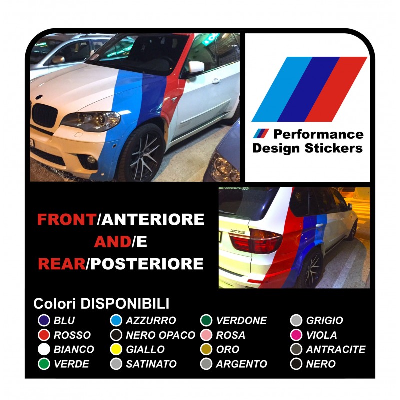 adesivi per griglia bmw M Sport - tutti i modelli - E36 E46 E60