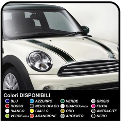 Autocollants pour mini cooper Bandes bonnet mini Bonnet de Bandes de bandes des autocollants bonnet, d'une seule couleur avec